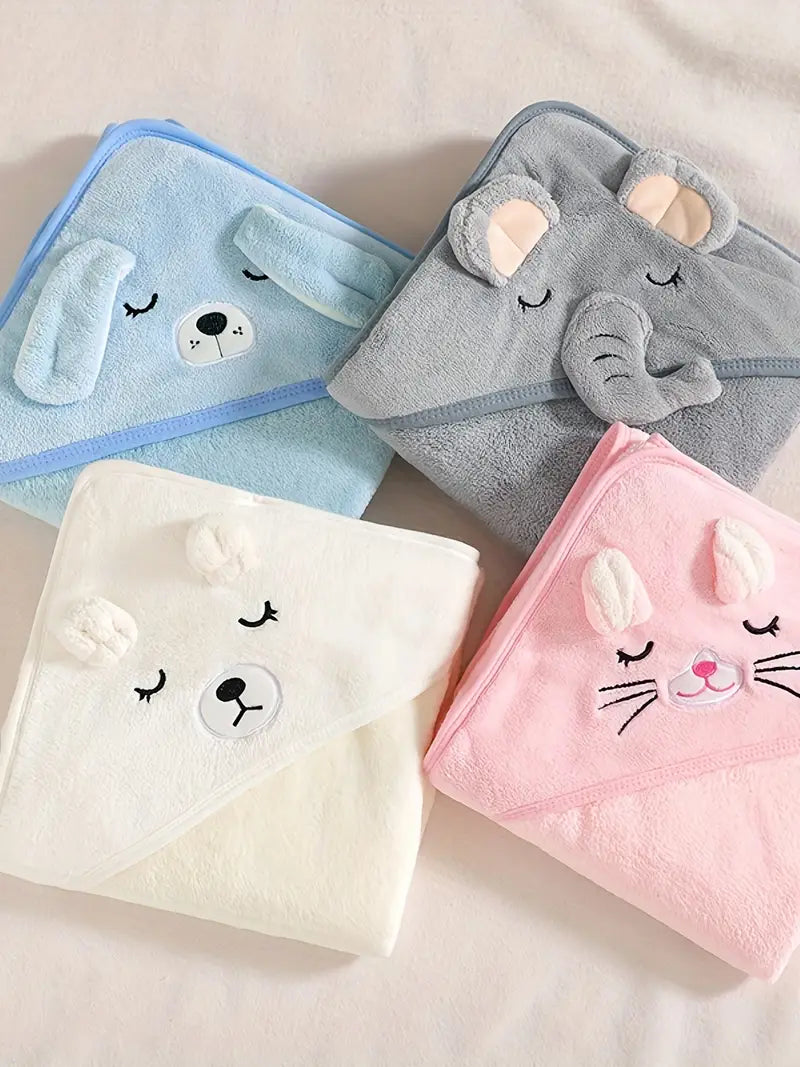 Super Absorbent Microfiber Baby Bathrobe Animal Design